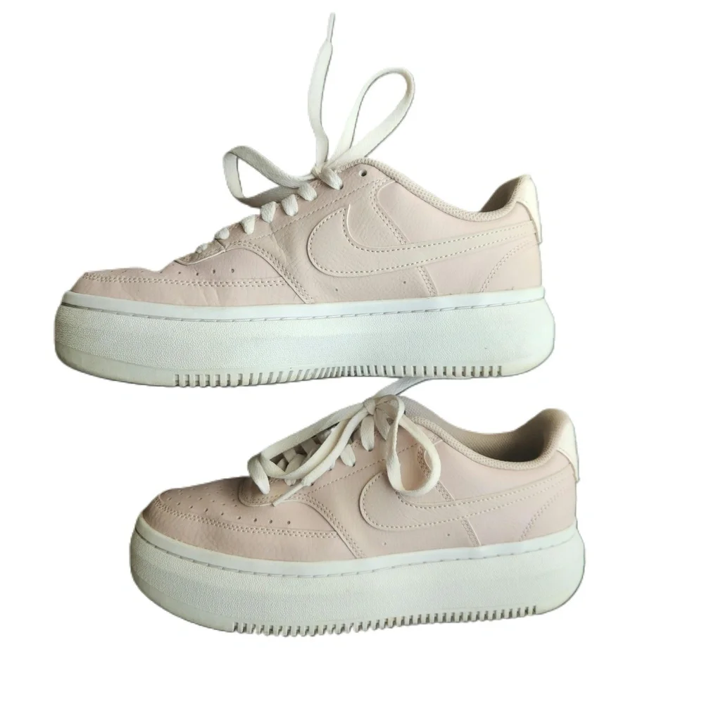 Nike Womens Pink Court Vision Alta Platform Sneakers Size 10 - Picture 2 of 7